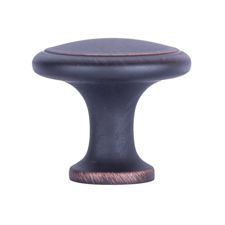 South Main Hardware 1-3/16 in. Oil Rubbed Bronze Modern Round Flat Cabinet Knob 25PK SH2712-ORB-25